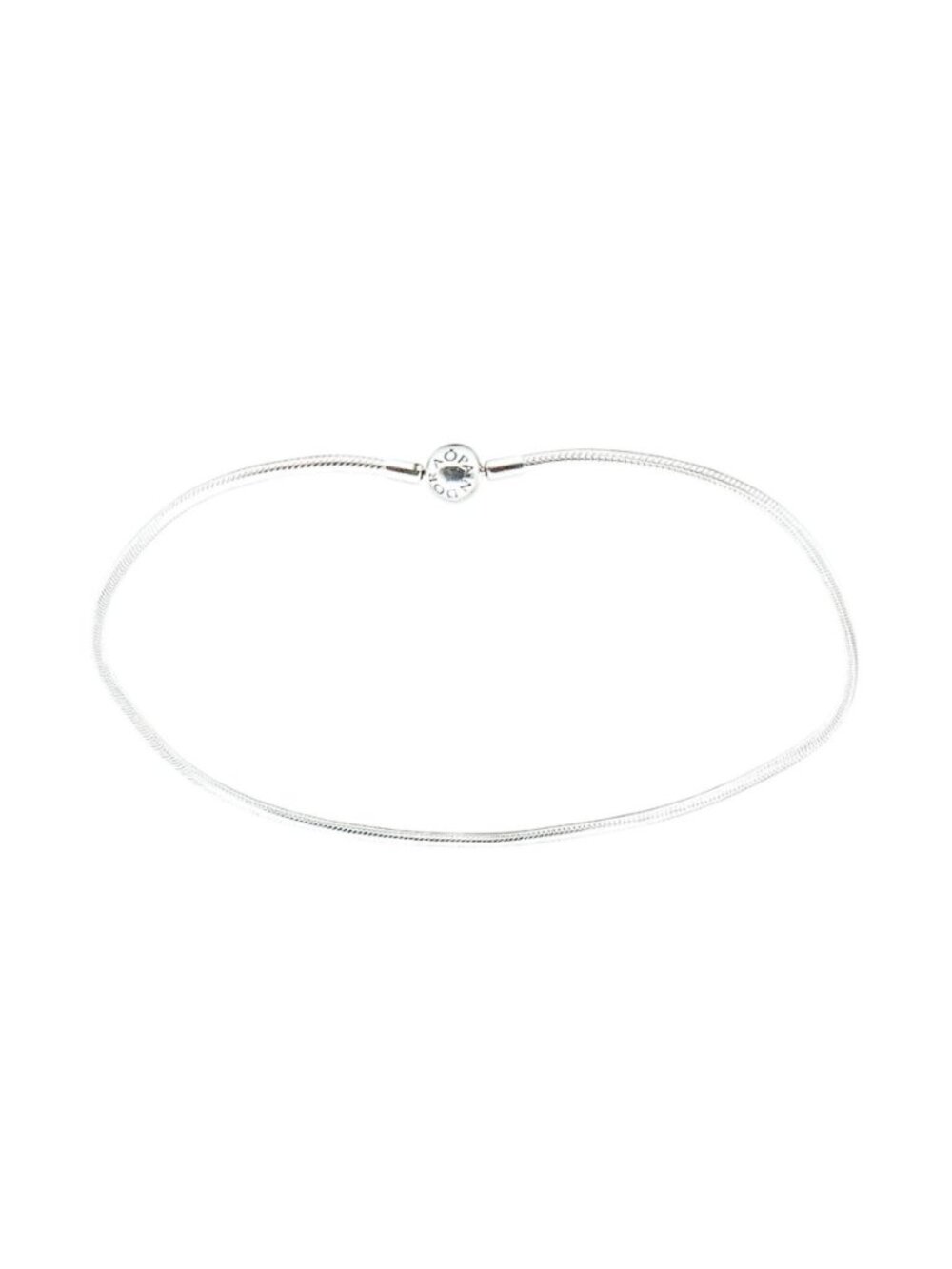 Pandora Moments Smooth Sterling Silver Snake Chain Necklace 16.5 Inches View 5